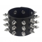 European and American Harajuku punk style non-mainstream exaggerated leather bracelet tapered tip rivet three-row leather bracelet bracelet