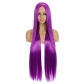 100CM1 meter middle part cosplay wig black pink multi-purpose straight hair anime long style spot