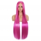 100CM1 meter middle part cosplay wig black pink multi-purpose straight hair anime long style spot