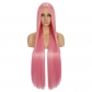 100CM1 meter middle part cosplay wig black pink multi-purpose straight hair anime long style spot