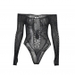 Autumn 2024 new European and American style street hottie sexy spider web hollow see-through jumpsuit for women