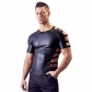 Men's sexy patent leather tight t-shirts, sexy underwear, nightclub stage sd performance clothes