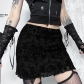 Summer 2024 new hot girl hip skirt dark style temperament sexy velvet double-layer skirt for women