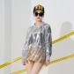 Nightclub DS bar stage costume performance costume sequin jacket fashion adult sequin tassel cardigan short jacket