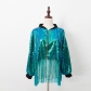 Nightclub DS bar stage costume performance costume sequin jacket fashion adult sequin tassel cardigan short jacket