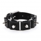 Genuine leather cowhide bracelet personality punk style alloy spike bracelet accessories adjustable trendy street dance bracelet wristband