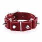 Genuine leather cowhide bracelet personality punk style alloy spike bracelet accessories adjustable trendy street dance bracelet wristband