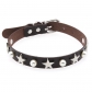 New personality niche imitation pearl five-pointed star rivet collar creative collar clavicle chain sexy PU leather necklace