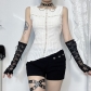 Summer 2024 new European and American hot girl all-match diamond lace cross hollow vest for women