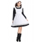 Halloween costumes adult female French manor maid new retro solid color temperament maid