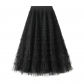 Mesh cake skirt women spring and autumn 2024 new style skirt fairy white gauze skirt pleated long skirt