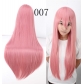 cos wig anime universal color 80CM long straight hair European and American cosplay hot selling models in stock