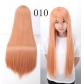 cos wig anime universal color 80CM long straight hair European and American cosplay hot selling models in stock