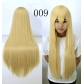 cos wig anime universal color 80CM long straight hair European and American cosplay hot selling models in stock