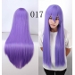 cos wig anime universal color 80CM long straight hair European and American cosplay hot selling models in stock