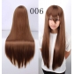 cos wig anime universal color 80CM long straight hair European and American cosplay hot selling models in stock