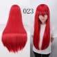 cos wig anime universal color 80CM long straight hair European and American cosplay hot selling models in stock