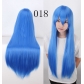 cos wig anime universal color 80CM long straight hair European and American cosplay hot selling models in stock