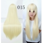 cos wig anime universal color 80CM long straight hair European and American cosplay hot selling models in stock