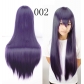 cos wig anime universal color 80CM long straight hair European and American cosplay hot selling models in stock