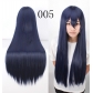 cos wig anime universal color 80CM long straight hair European and American cosplay hot selling models in stock