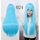 cos wig anime universal color 80CM long straight hair European and American cosplay hot selling models in stock