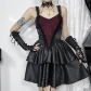 Summer 2024 new hip skirt European and American style sexy Gothic lace suspender dress for women