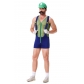 Halloween sexy Super Mario stage costume Mario one-piece see-through Mary party costume