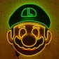 Halloween LED luminous mask Mario Super Mario cartoon game anime hat mask