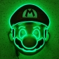 Halloween LED luminous mask Mario Super Mario cartoon game anime hat mask