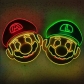 Halloween LED luminous mask Mario Super Mario cartoon game anime hat mask