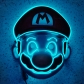 Halloween LED luminous mask Mario Super Mario cartoon game anime hat mask