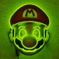 Halloween LED luminous mask Mario Super Mario cartoon game anime hat mask