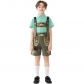 Boys German Oktoberfest suit new overalls + cotton plaid shirt two-piece Halloween costume