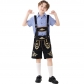 Boys German Oktoberfest suit new overalls + cotton plaid shirt two-piece Halloween costume