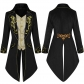 Mens Steampunk Medieval Jacket Gothic Victorian Frock Coat Uniform