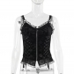 Summer 2024 new hot girl vest dark style gothic summer rose suspender top for women