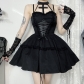 Summer 2024 new European and American style hot girl sexy slim cross halter neck suspender dress female