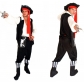 Halloween cosplay costumes adult men's stage costumes skeleton pirate costume pirate