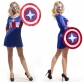 Halloween Cosplay Costume Adult Captain America Costume Female Captain America Shield