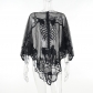 Dark style skull lace cape for women European and American personality all-match street casual cape top