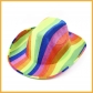 Rainbow print cowboy hat color stripe EVA composite hat party cowboy hat print western cowboy hat