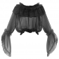 Lolita Gothic style dark slim fit Halloween outfit long sleeve tube top with one-shoulder neckline and sleeve bottom