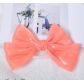 Hand-tied large bow satin headdress hair accessories new wholesale solid color ribbon