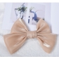 Hand-tied large bow satin headdress hair accessories new wholesale solid color ribbon