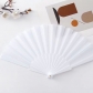 Solid color flat fan craft fan team performance props classical square dance folding fan