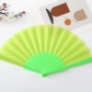 Solid color flat fan craft fan team performance props classical square dance folding fan