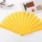 Solid color flat fan craft fan team performance props classical square dance folding fan