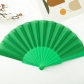 Solid color flat fan craft fan team performance props classical square dance folding fan