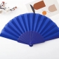 Solid color flat fan craft fan team performance props classical square dance folding fan